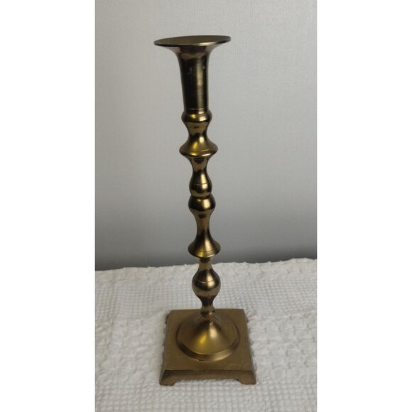 The Unbranded Brand Other - Vintage Brass 15.5 inch Tall x4.5" Base Candle Holder SKU 2180